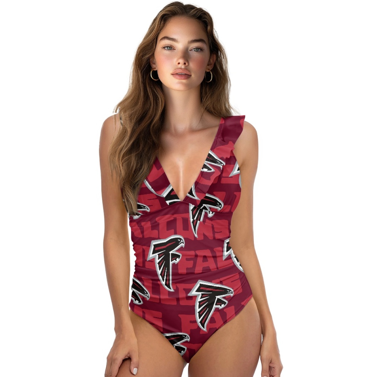 Women's Atlanta Falcons Coverage Comfortable Swimwear Beachwear Bathing Bikini Sets/Swimwear/Swimsuits 001(Pls check description for details)