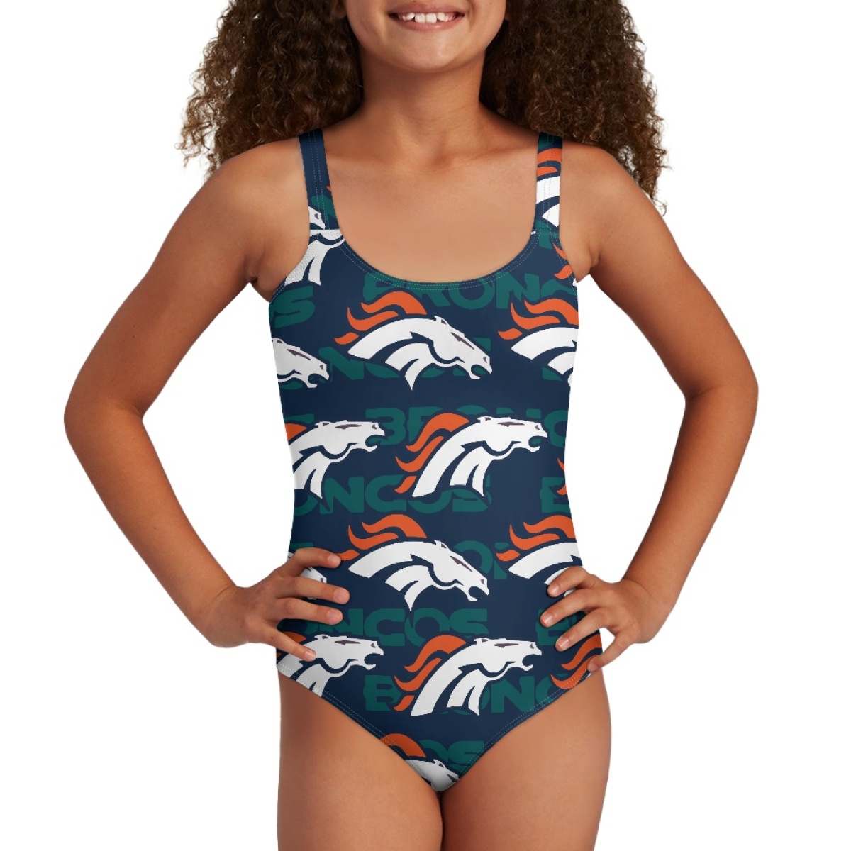 Youth Denver Broncos Bodysuit Comfortable Swimwear Beachwear Bathing 001(Pls check description for details)