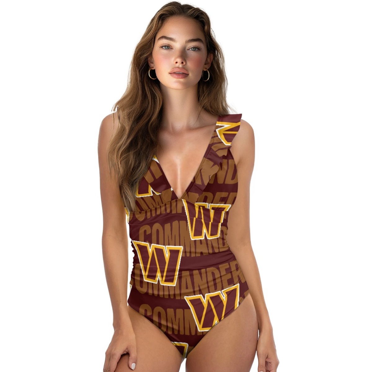 Women's Washington Commanders Coverage Comfortable Swimwear Beachwear Bathing Bikini Sets/Swimwear/Swimsuits 001(Pls check description for details)
