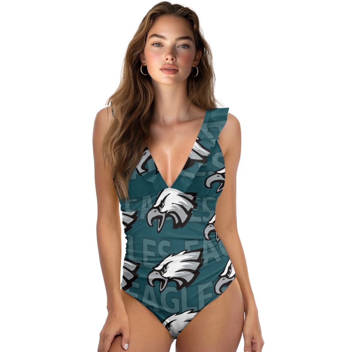 Women's Philadelphia Eagles Coverage Comfortable Swimwear Beachwear Bathing Bikini Sets/Swimwear/Swimsuits 001(Pls check description for details)