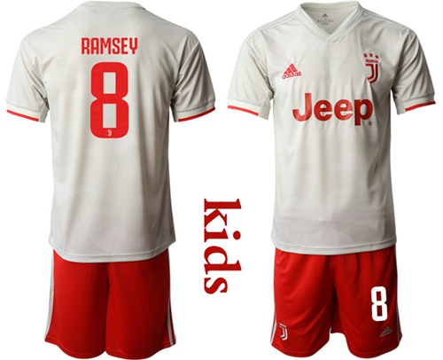 Juventus #8 Ramsey Away Kid Soccer Club Jersey