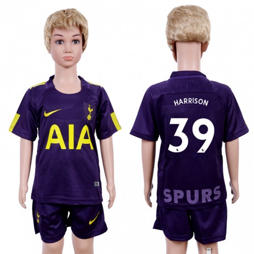 Tottenham Hotspur #39 Harrison Sec Away Kid Soccer Club Jersey