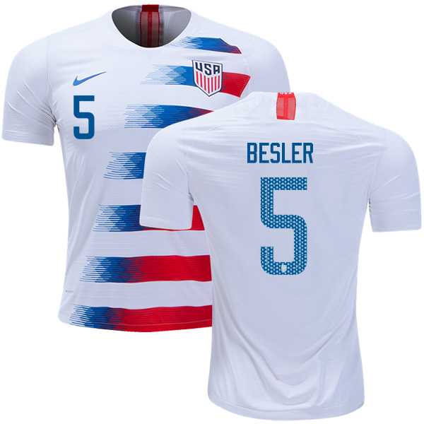 USA #5 Besler Home Kid Soccer Country Jersey USA #5 Besler Home Kid Soccer Country Jersey