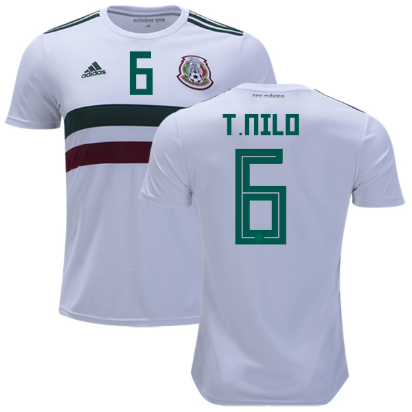 Mexico #6 T.Nilo Away Kid Soccer Country Jersey Mexico #6 T.Nilo Away Kid Soccer Country Jersey