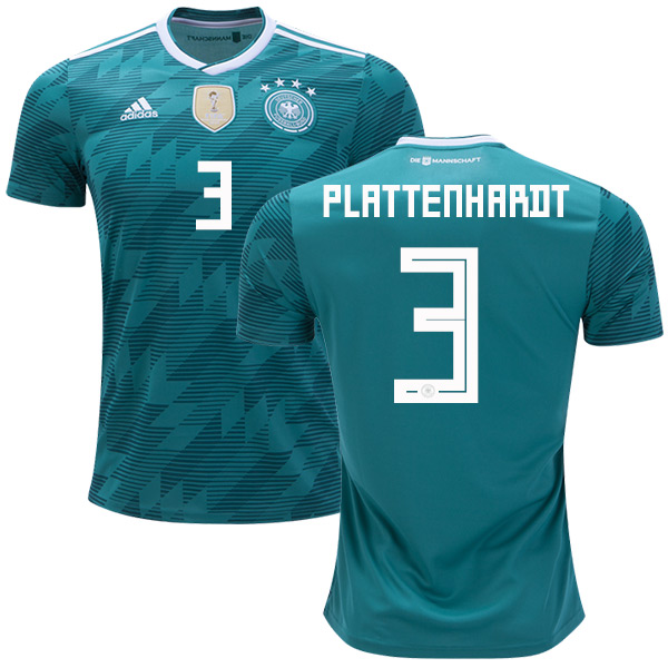 Germany #3 Plattenhardt Away Kid Soccer Country Jersey