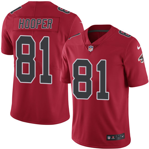 Nike Falcons #81 Austin Hooper Red Youth Stitched NFL Limited Rush Jersey Nike Falcons #81 Austin Hooper Red Youth Stitched NFL Limited Rush Jersey