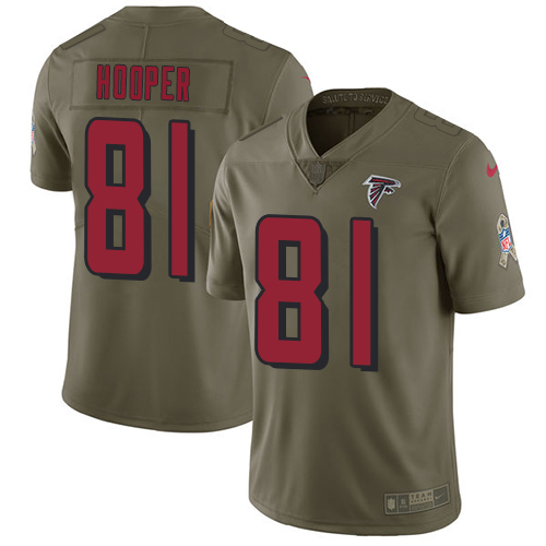 Nike Falcons #81 Austin Hooper Olive Youth Stitched NFL Limited 2017 Salute to Service Jersey Nike Falcons #81 Austin Hooper Olive Youth Stitched NFL Limited 2017 Salute to Service Jersey