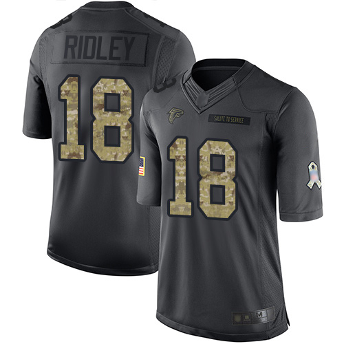 Nike Falcons #18 Calvin Ridley Black Youth Stitched NFL Limited 2016 Salute to Service Jersey Nike Falcons #18 Calvin Ridley Black Youth Stitched NFL Limited 2016 Salute to Service Jersey