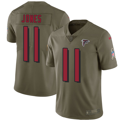 Nike Falcons #11 Julio Jones Olive Youth Stitched NFL Limited 2017 Salute to Service Jersey Nike Falcons #11 Julio Jones Olive Youth Stitched NFL Limited 2017 Salute to Service Jersey