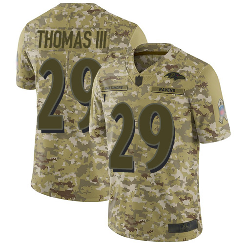 Nike Ravens #29 Earl Thomas III Camo Youth Stitched NFL Limited 2018 Salute to Service Jersey Nike Ravens #29 Earl Thomas III Camo Youth Stitched NFL Limited 2018 Salute to Service Jersey