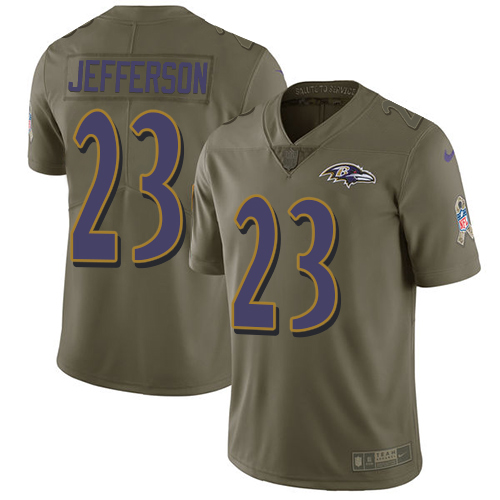 Nike Ravens #23 Tony Jefferson Olive Youth Stitched NFL Limited 2017 Salute to Service Jersey Nike Ravens #23 Tony Jefferson Olive Youth Stitched NFL Limited 2017 Salute to Service Jersey