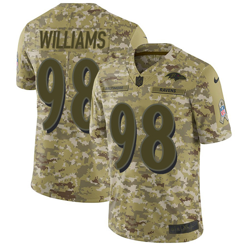 Nike Ravens #98 Brandon Williams Camo Youth Stitched NFL Limited 2018 Salute to Service Jersey Nike Ravens #98 Brandon Williams Camo Youth Stitched NFL Limited 2018 Salute to Service Jersey