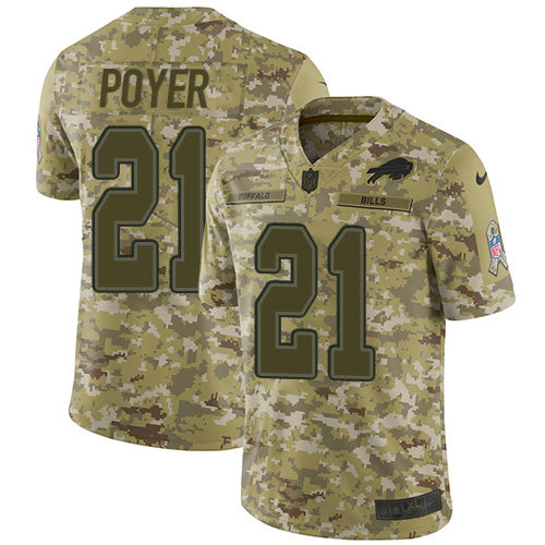 Nike Bills #21 Jordan Poyer Camo Youth Stitched NFL Limited 2018 Salute to Service Jersey Nike Bills #21 Jordan Poyer Camo Youth Stitched NFL Limited 2018 Salute to Service Jersey