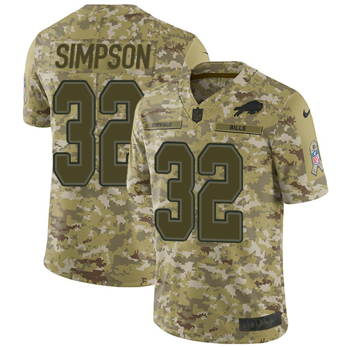 Nike Bills #32 O. J. Simpson Camo Youth Stitched NFL Limited 2018 Salute to Service Jersey Nike Bills #32 O. J. Simpson Camo Youth Stitched NFL Limited 2018 Salute to Service Jersey