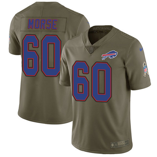 Nike Bills #60 Mitch Morse Olive Youth Stitched NFL Limited 2017 Salute to Service Jersey