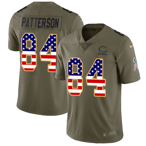 Nike Bears #84 Cordarrelle Patterson Olive/USA Flag Youth Stitched NFL Limited 2017 Salute To Service Jersey Nike Bears #84 Cordarrelle Patterson Olive/USA Flag Youth Stitched NFL Limited 2017 Salute To Service Jersey