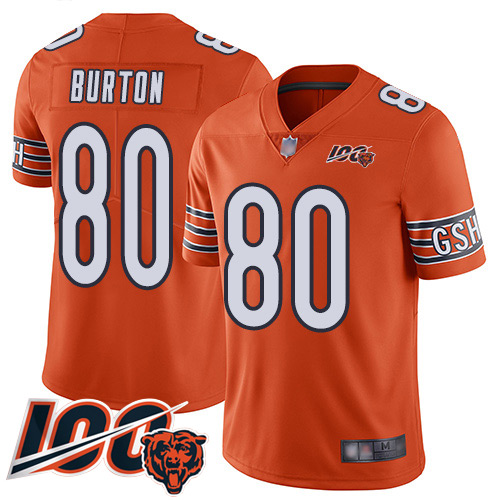 Nike Bears #80 Trey Burton Orange Youth Stitched NFL Limited Rush 100th Season Jersey Nike Bears #80 Trey Burton Orange Youth Stitched NFL Limited Rush 100th Season Jersey