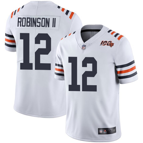 Nike Bears #12 Allen Robinson II White Alternate Youth Stitched NFL Vapor Untouchable Limited 100th Season Jersey Nike Bears #12 Allen Robinson II White Alternate Youth Stitched NFL Vapor Untouchable Limited 100th Season Jersey