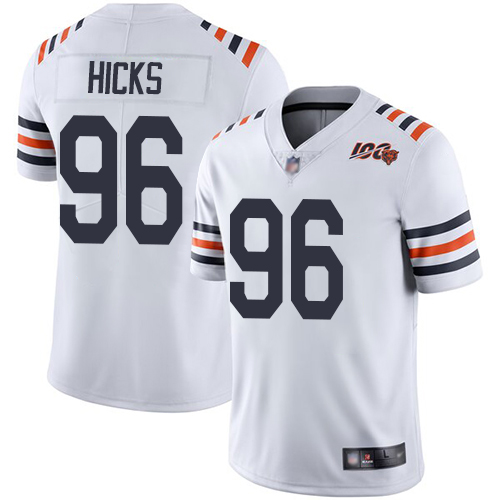 Nike Bears #96 Akiem Hicks White Alternate Youth Stitched NFL Vapor Untouchable Limited 100th Season Jersey Nike Bears #96 Akiem Hicks White Alternate Youth Stitched NFL Vapor Untouchable Limited 100th Season Jersey