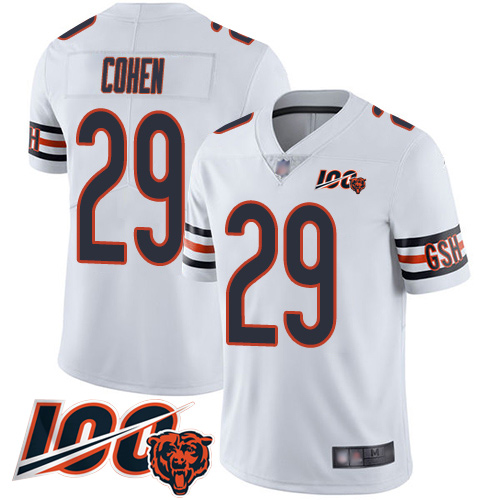 Nike Bears #29 Tarik Cohen White Youth Stitched NFL 100th Season Vapor Limited Jersey Nike Bears #29 Tarik Cohen White Youth Stitched NFL 100th Season Vapor Limited Jersey