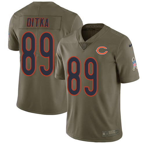 Nike Bears #89 Mike Ditka Olive Youth Stitched NFL Limited 2017 Salute to Service Jersey Nike Bears #89 Mike Ditka Olive Youth Stitched NFL Limited 2017 Salute to Service Jersey