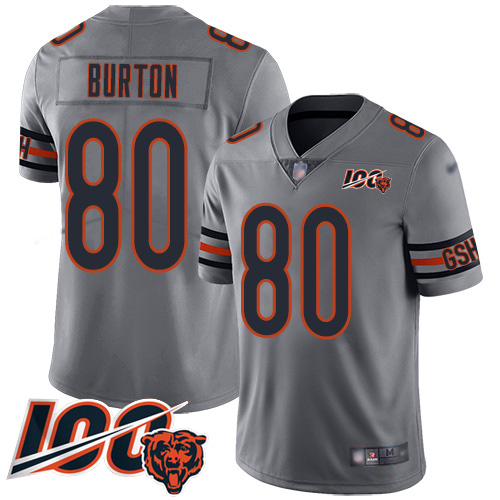 Nike Bears #80 Trey Burton Silver Youth Stitched NFL Limited Inverted Legend 100th Season Jersey Nike Bears #80 Trey Burton Silver Youth Stitched NFL Limited Inverted Legend 100th Season Jersey