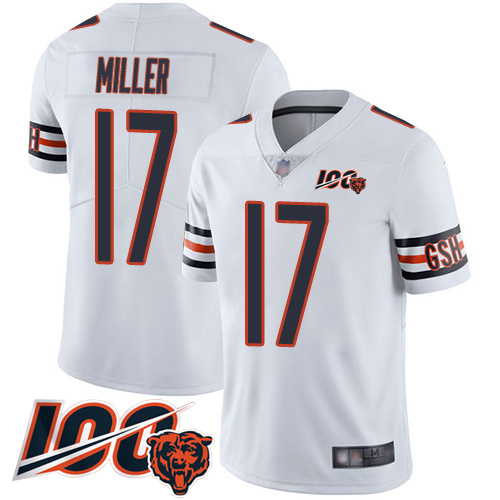 Nike Bears #17 Anthony Miller White Youth Stitched NFL 100th Season Vapor Limited Jersey