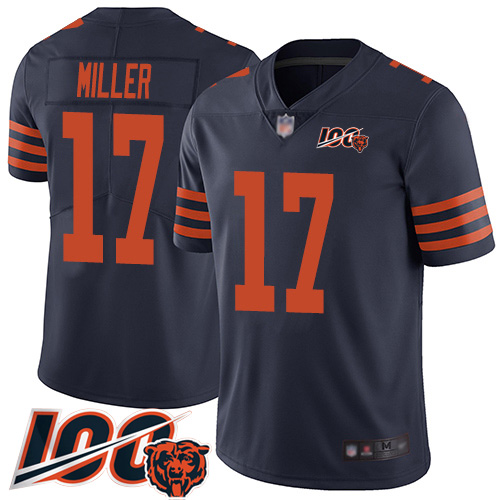 Nike Bears #17 Anthony Miller Navy Blue Alternate Youth Stitched NFL 100th Season Vapor Limited Jersey