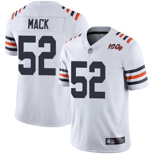 Nike Bears #52 Khalil Mack White Alternate Youth Stitched NFL Vapor Untouchable Limited 100th Season Jersey Nike Bears #52 Khalil Mack White Alternate Youth Stitched NFL Vapor Untouchable Limited 100th Season Jersey