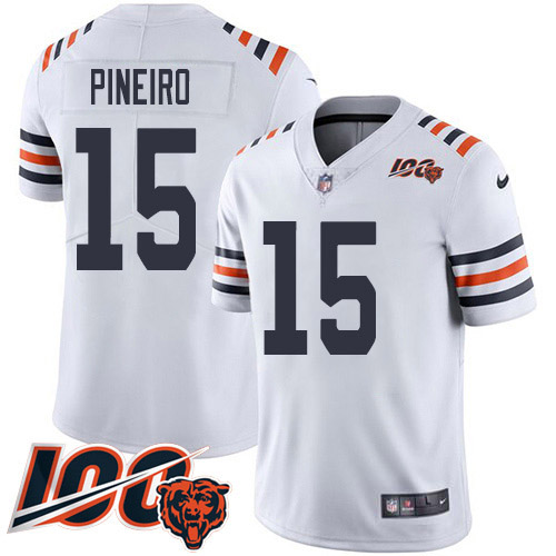 Nike Bears #15 Eddy Pineiro White Alternate Youth Stitched NFL Vapor Untouchable Limited 100th Season Jersey Nike Bears #15 Eddy Pineiro White Alternate Youth Stitched NFL Vapor Untouchable Limited 100th Season Jersey