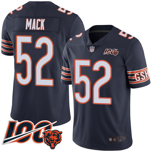 Nike Bears #52 Khalil Mack Navy Blue Team Color Youth Stitched NFL 100th Season Vapor Limited Jersey Nike Bears #52 Khalil Mack Navy Blue Team Color Youth Stitched NFL 100th Season Vapor Limited Jersey