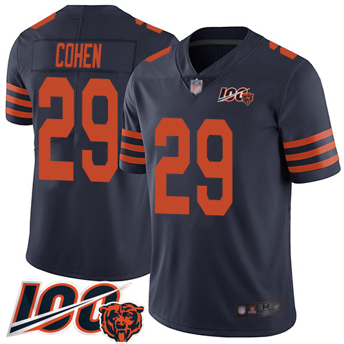 Nike Bears #29 Tarik Cohen Navy Blue Alternate Youth Stitched NFL 100th Season Vapor Limited Jersey