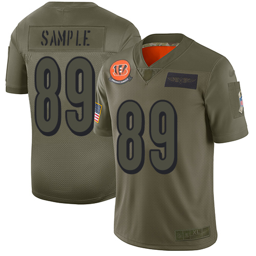 Nike Bengals #89 Drew Sample Camo Youth Stitched NFL Limited 2019 Salute to Service Jersey