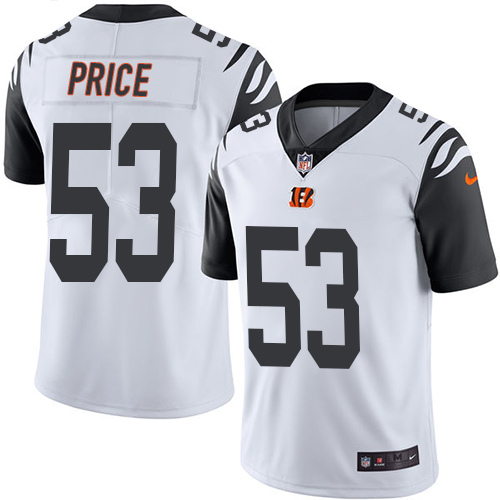 Nike Bengals #53 Billy Price White Youth Stitched NFL Limited Rush Jersey Nike Bengals #53 Billy Price White Youth Stitched NFL Limited Rush Jersey
