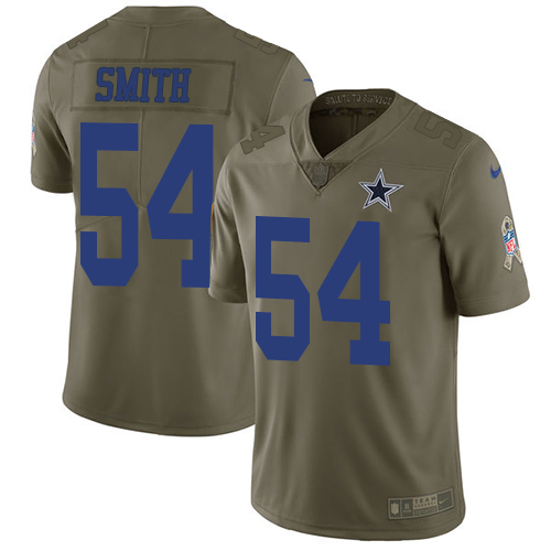 Nike Cowboys #54 Jaylon Smith Olive Youth Stitched NFL Limited 2017 Salute to Service Jersey