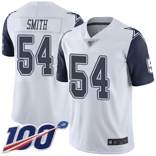 Nike Cowboys #54 Jaylon Smith White Youth Stitched NFL Limited Rush 100th Season Jersey