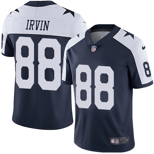 Nike Cowboys #88 Michael Irvin Navy Blue Thanksgiving Youth Stitched NFL Vapor Untouchable Limited Throwback Jersey