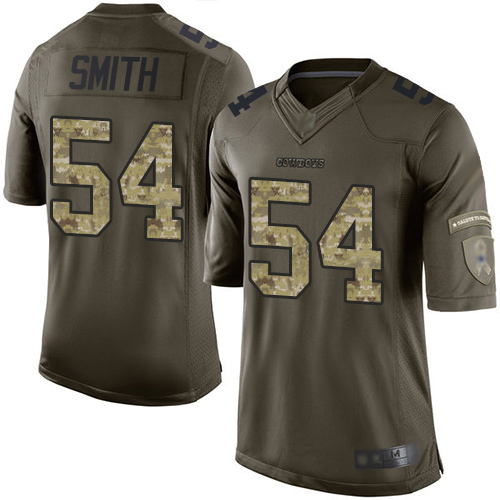 Nike Cowboys #54 Jaylon Smith Green Youth Stitched NFL Limited 2015 Salute to Service Jersey