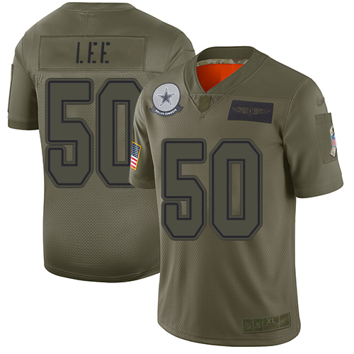 Nike Cowboys #50 Sean Lee Camo Youth Stitched NFL Limited 2019 Salute to Service Jersey