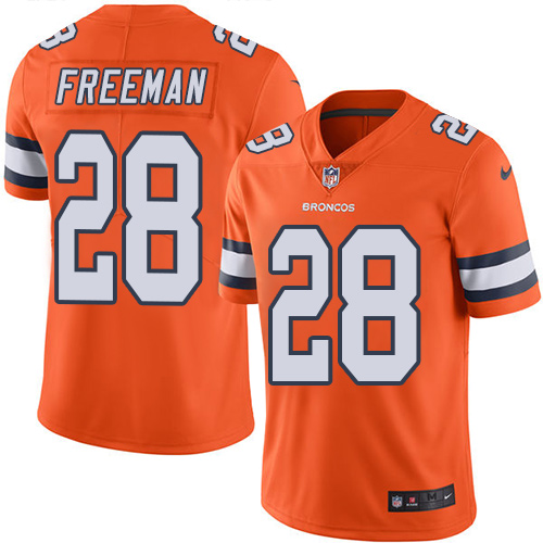 Nike Broncos #28 Royce Freeman Orange Youth Stitched NFL Limited Rush Jersey Nike Broncos #28 Royce Freeman Orange Youth Stitched NFL Limited Rush Jersey
