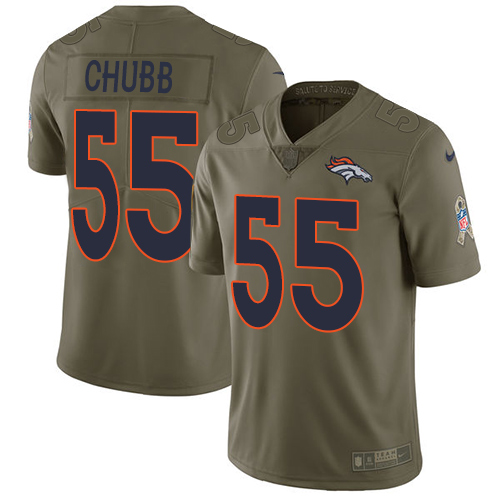 Nike Broncos #55 Bradley Chubb Olive Youth Stitched NFL Limited 2017 Salute to Service Jersey Nike Broncos #55 Bradley Chubb Olive Youth Stitched NFL Limited 2017 Salute to Service Jersey
