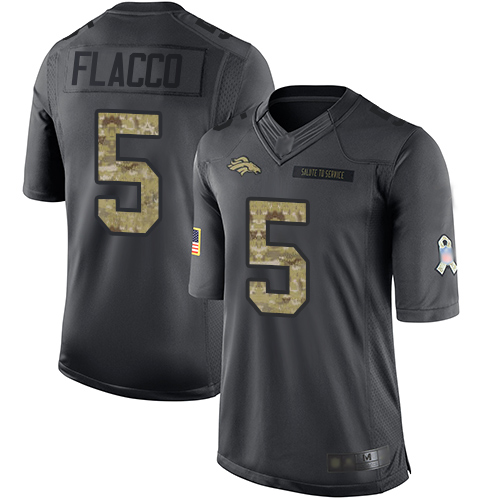 Nike Broncos #5 Joe Flacco Black Youth Stitched NFL Limited 2016 Salute to Service Jersey Nike Broncos #5 Joe Flacco Black Youth Stitched NFL Limited 2016 Salute to Service Jersey