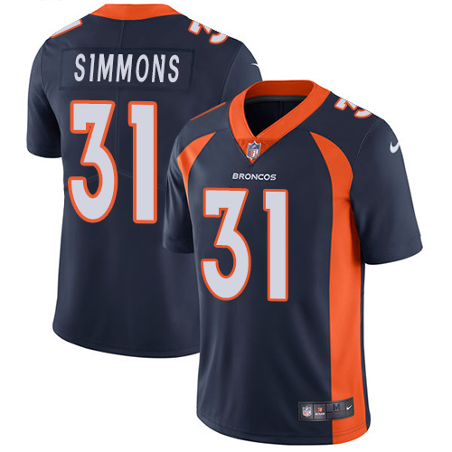 Nike Broncos #31 Justin Simmons Blue Alternate Youth Stitched NFL Vapor Untouchable Limited Jersey Nike Broncos #31 Justin Simmons Blue Alternate Youth Stitched NFL Vapor Untouchable Limited Jersey