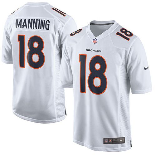 Nike Broncos #18 Peyton Manning White Youth Stitched NFL Game Event Jersey Nike Broncos #18 Peyton Manning White Youth Stitched NFL Game Event Jersey