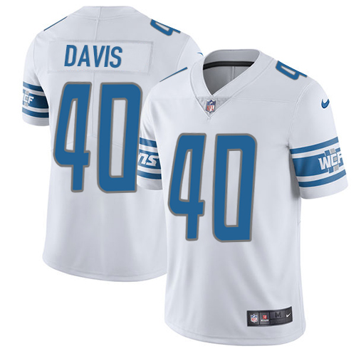 Nike Lions #40 Jarrad Davis White Youth Stitched NFL Vapor Untouchable Limited Jersey Nike Lions #40 Jarrad Davis White Youth Stitched NFL Vapor Untouchable Limited Jersey