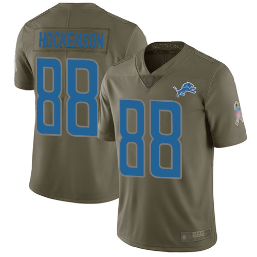 Nike Lions #88 T.J. Hockenson Olive Youth Stitched NFL Limited 2017 Salute to Service Jersey Nike Lions #88 T.J. Hockenson Olive Youth Stitched NFL Limited 2017 Salute to Service Jersey