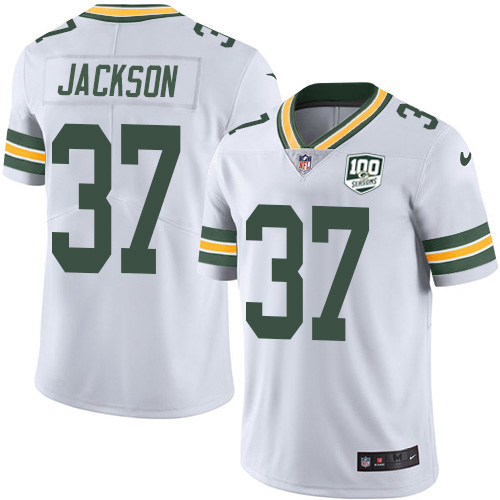 Nike Packers #37 Josh Jackson White Youth 100th Season Stitched NFL Vapor Untouchable Limited Jersey