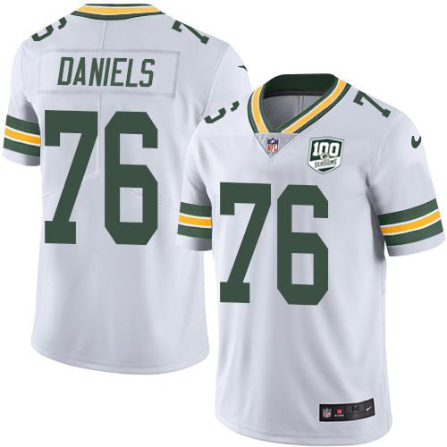 Nike Packers #76 Mike Daniels White Youth 100th Season Stitched NFL Vapor Untouchable Limited Jersey