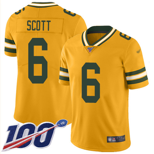 Nike Packers #6 JK Scott Gold Youth Stitched NFL Limited Inverted Legend 100th Season Jersey