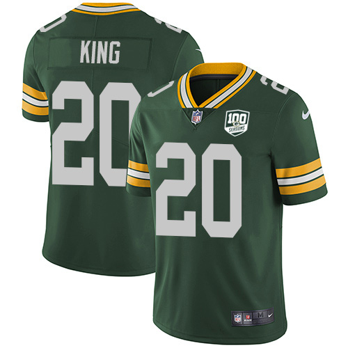 Nike Packers #20 Kevin King Green Team Color Youth 100th Season Stitched NFL Vapor Untouchable Limited Jersey
